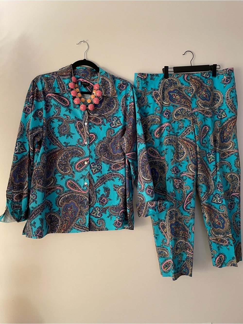 Talbots Paisley Women's Pant Set     S/16